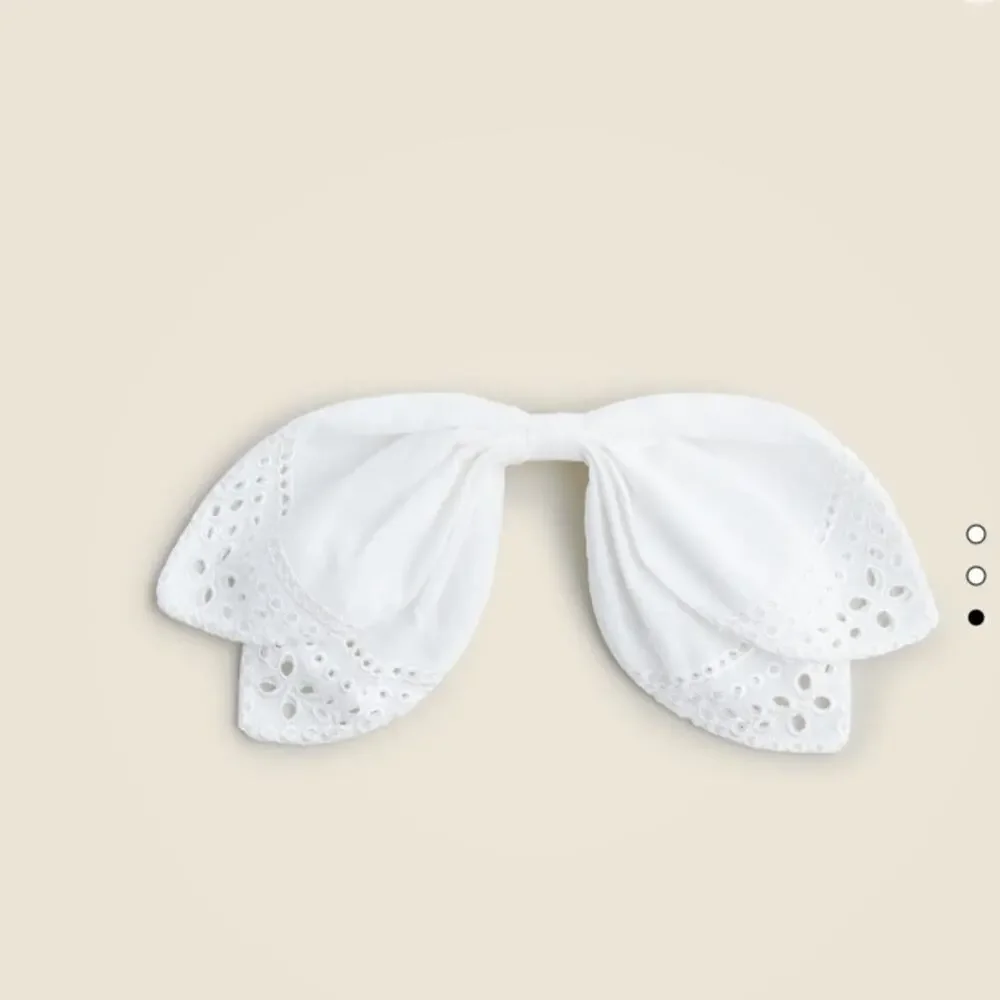 J. Crew white Eyelet bow hair clip Hair barrette